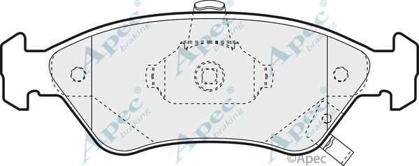 APEC BRAKING Piduriklotsi komplekt,ketaspidur PAD1083